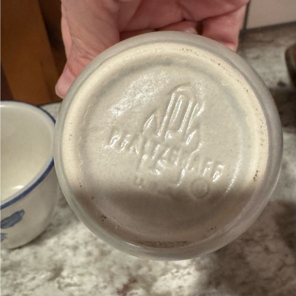 3 Vintage Pfaltzgraff Yorktowne Blue Floral custard cups B1.6 - Picture 6 of 10